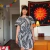 vestido preto e branco geometric