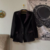 casaco preto e roxo de lã - comprar online