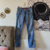 calça jeans de cintura baixa - comprar online