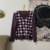suéter escocês tons de roxo - comprar online