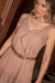Vestido Curto Babado Assimétrico com Cinto - comprar online