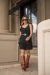 Vestido Curto Babado Assimétrico com Cinto na internet
