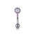 Barbell Curvo em Titânio F136 com Premium Zirconia™