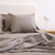 Manta/Pie de Cama Posto Blanco de Gasa Doble Gris Elefante en internet
