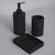 Kit de baño Nankin Negro - Posto Blanco
