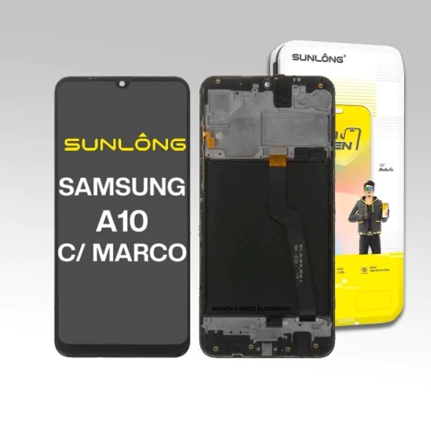 MÓDULO SAMSUNG A10 SUNLONG CALIDAD ORIGINAL CON MARCO - comprar online