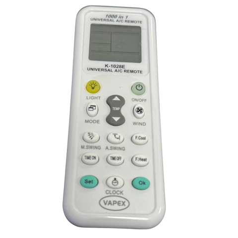 Control Remoto AACC Vapex K-1028E Universal todas las marcas