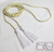 Cíngulo Trançado Dourado c/ Branco Cordão Para Prender Túnica / Alva
