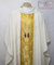 Casula Sacerdotal com Galão Fixo Tecido Litúrgico Bordado Cruz Uva e Trigo - comprar online
