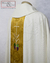 Casula Sacerdotal com Galão Fixo Tecido Litúrgico Bordado Cruz Uva e Trigo - loja online