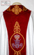 Casula Sacerdotal com Galão Escapulário Bordado Jesus Eucarístico e Mariano - Marly & José Vestes Litúrgicas