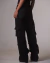 Calça Wide Leg Cargo Preta - DoneBody Beachwear