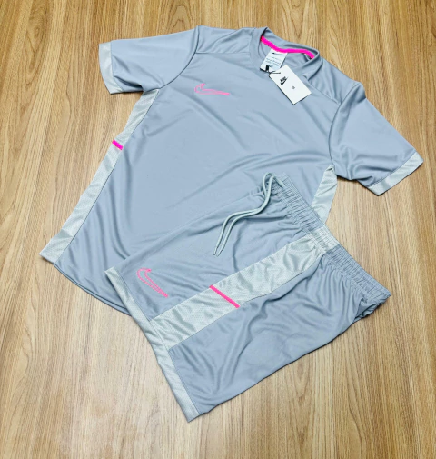 Conjunto academy verão 2025 cinza / rosa