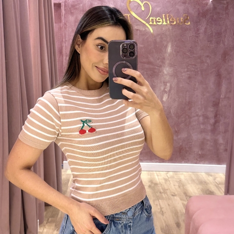 Blusa Tricô Cereja