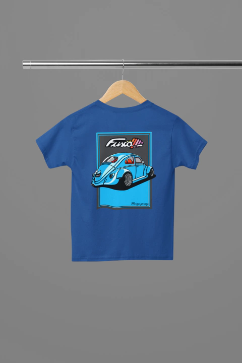camiseta infantil fusca azul