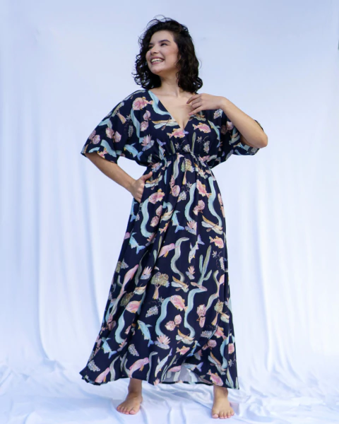 Vestido Fluido Belezas do Rio