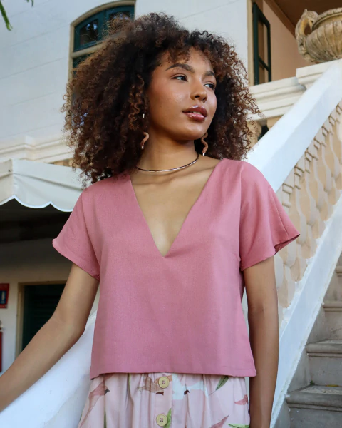 Top Jangada Rosa Goiaba