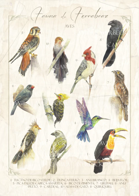 Poster da Fauna - Aves na internet
