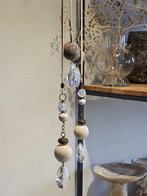 Tira Pompom Esfera Madera
