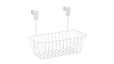 Canasta Organizadora Colgante De Metal Para Puerta Y Alacena 28x12cm