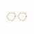 Brinco Feminino Argola Zig Zag Dourado Moderno
