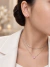 Conjunto Feminino Coração Rosa Zircônia Delicado Folheado em Ródio Branco - comprar online