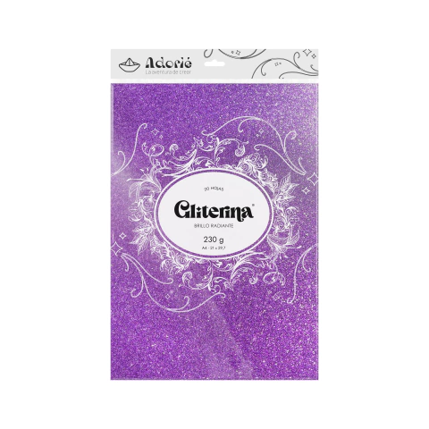 Gliterina Violeta 230g para manualidades