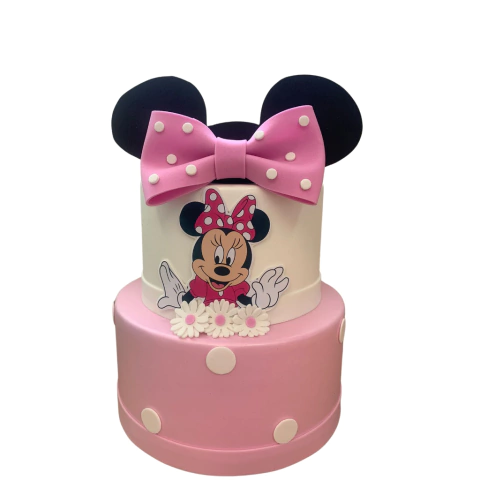 Bolo Fake Minnie Laço Rosa - comprar online