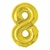 Balão Metalizado Numero 8 - Dourado