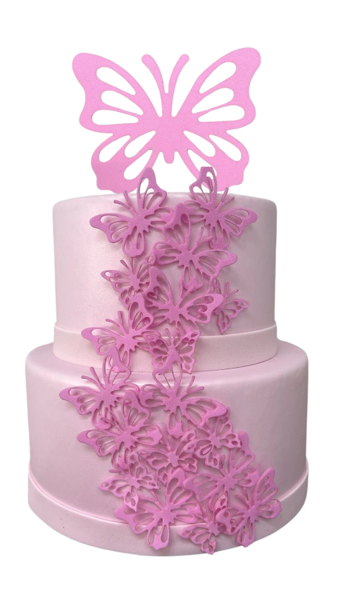 BOLO FAKE BORBOLETAS ROSA - comprar online