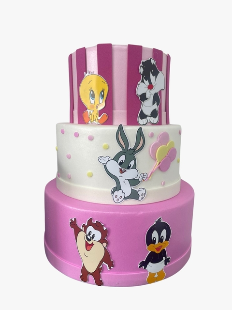 BOLO FAKE BABY LOONEY TUNES ROSA 3 ANDARES