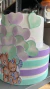 BOLO FAKE CHÁ REVELAÇÃO URSINHO E URSINHA VERDE E LILAS - Catavento Festas