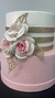 BOLO FAKE FLORAL ROSA - Catavento Festas