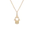 Pingente infantil ouro amarelo 18k Hamsa Coracao