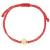 Pulseira fio vermelho e ouro amarelo 18k Trevo