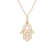 Pingente ouro amarelo 18k Hamsa Vazado