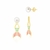Brinco infantil ouro amarelo 18k Sereia
