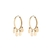 Brinco teen ouro amarelo 18k Argola Pingente Redondo