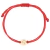 Pulseira fio vermelho e ouro amarelo 18k Signo Leao