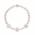 Pulseira infantil perola e ouro amarelo 18k Flor