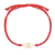 Pulseira fio vermelho e ouro amarelo 18k Olho Grego