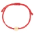 Pulseira fio vermelho e ouro amarelo 18k Signo Aquario