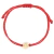 Pulseira fio vermelho e ouro amarelo 18k Signo LIbra