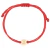 Pulseira fio vermelho e ouro amarelo 18k Signo Gemeos