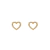 Brinco infantil ouro amarelo 18k Coracao