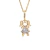 Pingente ouro amarelo e ouro branco 18k Menina