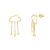 Brinco infantil ouro amarelo 18k Nuvem