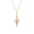 Pingente infantil ouro amarelo e ouro branco 18k Cruz No