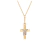 Pingente infantil ouro amarelo e ouro branco 18k Cruz No