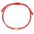 Pulseira fio vermelho e ouro amarelo 18k Signo Cancer